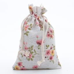 10pcs/lot Red Rose Printing Cotton Linen Bag Wedding Candy Drawstring Bag Travel Small Object Storage Bag Christmas Gift Bag