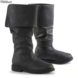 Medieval Leather Boots Jack Sparrow Renaissance Half Haddock Shoes Footwear Larp Pirate Warrior Vintage Jackboot For Adult Men