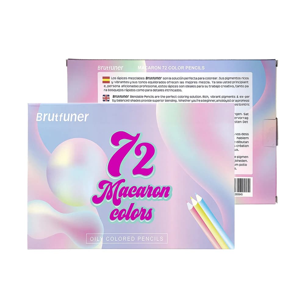 Brutfuner Macaron 12/24/50/72Colors Professional Pastel Oil Colored Pencils Coloring Drawing Pencils Candy Color Pencil Supplies