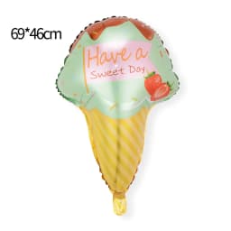 Summer Children's Ice Cream Party Decorative Products Ice Cream Sweet Cartridge Popsicle Sundae Alien Aluminum Balloon