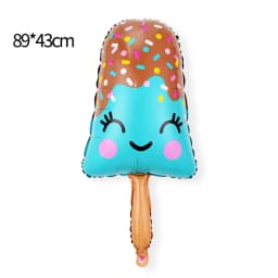 Summer Children's Ice Cream Party Decorative Products Ice Cream Sweet Cartridge Popsicle Sundae Alien Aluminum Balloon