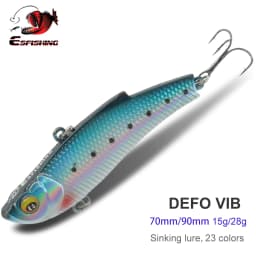 ESFISHING Vibration Wobbler Hard Bait DEFO VIB 70mm 90mm Sinking ICSA Artificial Wobblers For Pike Perch Trout