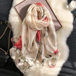 180*90cm Large Silk Satin Scarf Hijab Women Print Spring New Shawl Wrap Female Hand Foulard Pashmina Travel Echarpe 2022 NEW