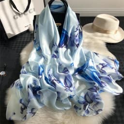 180*90cm Large Silk Satin Scarf Hijab Women Print Spring New Shawl Wrap Female Hand Foulard Pashmina Travel Echarpe 2022 NEW
