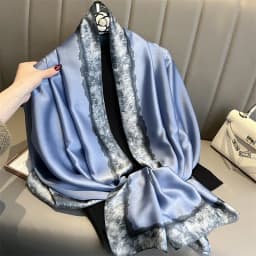 180*90cm Large Silk Satin Scarf Hijab Women Print Spring New Shawl Wrap Female Hand Foulard Pashmina Travel Echarpe 2022 NEW