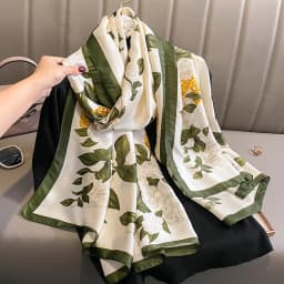 180*90cm Large Silk Satin Scarf Hijab Women Print Spring New Shawl Wrap Female Hand Foulard Pashmina Travel Echarpe 2022 NEW