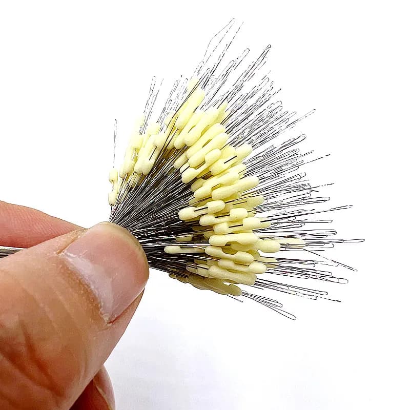 300pcs Double Fishhooks Contactor Device Space Bean Subline Anti-winding Bifurcation Separator Fishing Line Splitter Tools