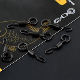 20pcs Carp Fishing Swivels Snaps with Solid Ring Quick Change Fishing Hook Swivels Accessories AE008
