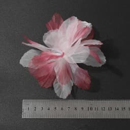 5PC 3D Organza Artificial Flowers Head For Home Wedding Decoration Gradient Bridal Headwear DIY Clothing Making Hair Accessories