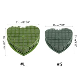 Wedding Car Heart Flower Foam Cage Box with Suction Cup Green Styrofoam Wet Floral Block Artificial Mud Florist Party 87HA