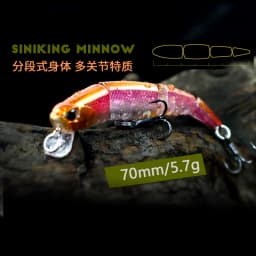 1PCS 7cm 6g Sinking Wobblers 4 Segments Fishing Lures Swimbait Hard Bait Fishing Tackle For Bass Isca Crankbait