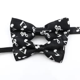 Men's Music Theme Bow Ties Polyester Parent-Child Bowtie Set Piano Stave Guitar Star Pattern Mens Party Prom Cravat Accessory
