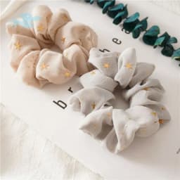 Arrival Star Pattern Chiffon Scrunchies Korean Style Hair Accessories for Women Versatile Sweet Hair Bun Bands Ins Trendy