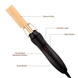 Hot Comb Hair Straightener 2 In1 Fast Heating Straightener And Curling Iron Heated Press Comb Flat Irons Styler Corrugation Tool