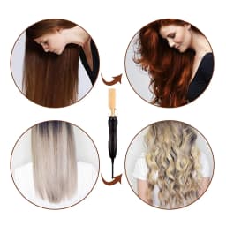 Hot Comb Hair Straightener 2 In1 Fast Heating Straightener And Curling Iron Heated Press Comb Flat Irons Styler Corrugation Tool