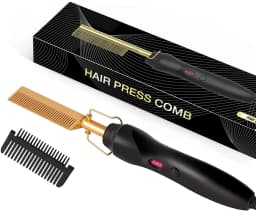 Hot Comb Hair Straightener 2 In1 Fast Heating Straightener And Curling Iron Heated Press Comb Flat Irons Styler Corrugation Tool