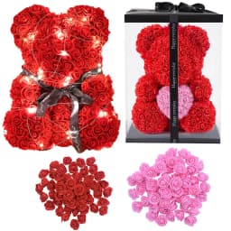 200/100pcs 3cm Foam Teedy Bear Rose Artificial Fake Flower Heads For Home Decor Wedding Birthday Christmas Party DIY Wreath Gift