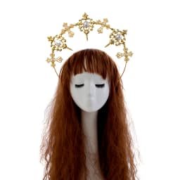 Gothic Lolita Black Rose Devil Feather Wings Gorgeous Vintage Mary Baroque Tiara Headwear Goddess Sun Halo Headband