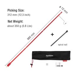 Naturehike Lantern Hanger Outdoor Travel Lamp Stand Folding Tent Light Pole Lamp Hanger Portable Camping Equipment Lantern Stand