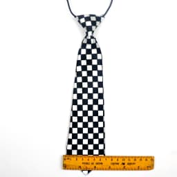 Polyester Slim Necktie Black White Checkered Ties For Men Women School Boys Girls Lazy Tie Wedding Formal Uniform Shirt Cravat