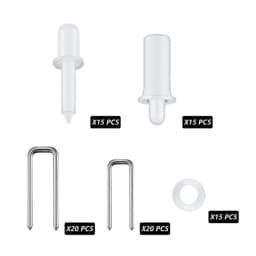 85 Pcs Plantation Shutter Repair Pins Tilt-Rod for Staples Washers Replacement Set Movable Blade Repair Part for Window 87HA