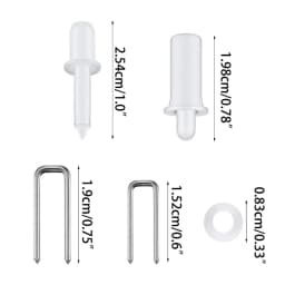 85 Pcs Plantation Shutter Repair Pins Tilt-Rod for Staples Washers Replacement Set Movable Blade Repair Part for Window 87HA
