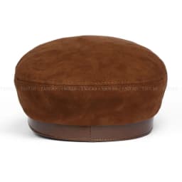 Suede Leather Hats For Men 2023 Korean Fashion Male Flat Top Military Navy Sailing Berets With Belt Chic Student Caps Streetwear