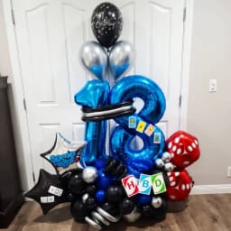 2/10/20/40pcs 18cm Cube Foil Balloons Dice Foil Ballon Casino Theme Party Adult Birthday Decor Las Vegas Party Poker Theme Party