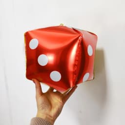 2/10/20/40pcs 18cm Cube Foil Balloons Dice Foil Ballon Casino Theme Party Adult Birthday Decor Las Vegas Party Poker Theme Party