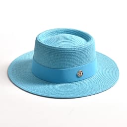 New Summer Straw Sun Hats for Women Ladies Fashion Flat Brim Ribbon Beach Hat Travel Dress Cap Chapeau Femme
