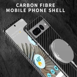 2025 New Luxury Carbon Fiber Texture Pattern Magnetic Ultra Slim Case For Google Pixel 8 9 10 Pro Matte MagSafe Ring Armor Cover