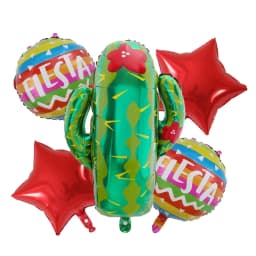 5pcs Hat Fiesta Foil balloons Mexico avocado balloon for Happy Birthday Baby Shower Fiesta Party Decorations cactus globos