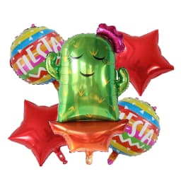 5pcs Hat Fiesta Foil balloons Mexico avocado balloon for Happy Birthday Baby Shower Fiesta Party Decorations cactus globos
