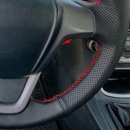 Braid Car Steering Wheel Cover Wrap Anti-Slip Black Artificial Leather For Ford EcoSport Fiesta 2008-2017 Car Accessories