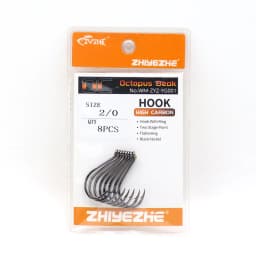 ZYZHE 3~15Pcs Octopus Beak Fishing Hooks  Bkk Hooks High Carbon Steel Sea or Freshwater Fishing Hooks Black Octopus Fishhooks