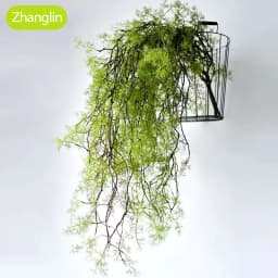 140 cm Artificial Plant Black Bone Mango Vine 1 Piece 5 Branches Home Wall Hanging Ivy Green Fake Flower Plant Pine Needles New