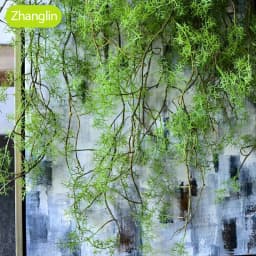140 cm Artificial Plant Black Bone Mango Vine 1 Piece 5 Branches Home Wall Hanging Ivy Green Fake Flower Plant Pine Needles New