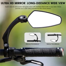 WEST BIKING Bicycle Rear View Mirror 360 Degree Rotate for Bike MTB Bicycle Electrical Bike Wide-Range Adjustable Angles Mirror