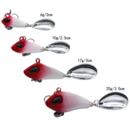 ZWICKE 1pcs Metal Mini VIB with Spoon Fishing Lure Winter Fishing Tackle Crankbait Vibration Spinner Sinking Bait 6g10g17g25g