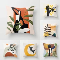 45x45cm Modern Abstract Geometric Color Stitching Decorative Pillow Cover Bed Sofa Office Seat Hotel Cushion Home Decor