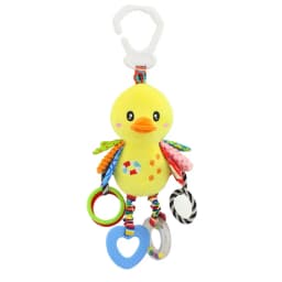 Soft Animal Handbells Rattles Butterfly Rabbit Duck Plush Infant Baby Development Handle Toys Hot Selling WIth Teether Baby Toy
