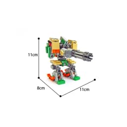 MOC DIY Mecha Bastions Vanguards Morphing Robot Building Blocks Kit Gatling Machine Destroyer Arms Game Toys for Children Gift