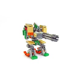 MOC DIY Mecha Bastions Vanguards Morphing Robot Building Blocks Kit Gatling Machine Destroyer Arms Game Toys for Children Gift