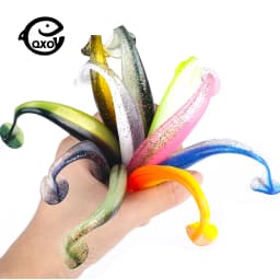 QXO 50 Pcs/Lot Swimbait Soft Lure Silicone Bait Shad Wobbler Sea Worm Streamer 7/10/13cm Silicone Lure Spinnerbait Accessories