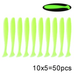 QXO 50 Pcs/Lot Swimbait Soft Lure Silicone Bait Shad Wobbler Sea Worm Streamer 7/10/13cm Silicone Lure Spinnerbait Accessories