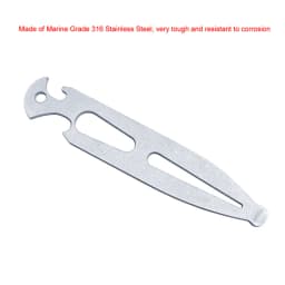 Marine RV Accessorie 316 Stainless Steel Boat Deck Key Shackle Key Multi-functional Bottle Opener Screw Driver Emergency Toolkit