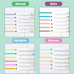 6pcs Retractable Highlighter, Chisel Tip No Bleed, Assorted Color Highlighter, Retractable Marker, Cute Colorful Highlighter, Pa