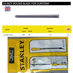 Stanley one surform blades replacement flat  fine half round convex blade flat RASP file removing filler foam  2-1/2" 5-1/2" 10"