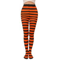 Women Casual Striped Tights Christmas Striped Leggings Full Length Tights