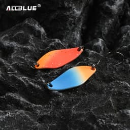 ALLBLUE Trout Lure 2.4g 27mm Metal Brass Copper Colorful Fishing Mini Spoon Bait Freshwater Stream Tackle for Chub Perch Salmon
